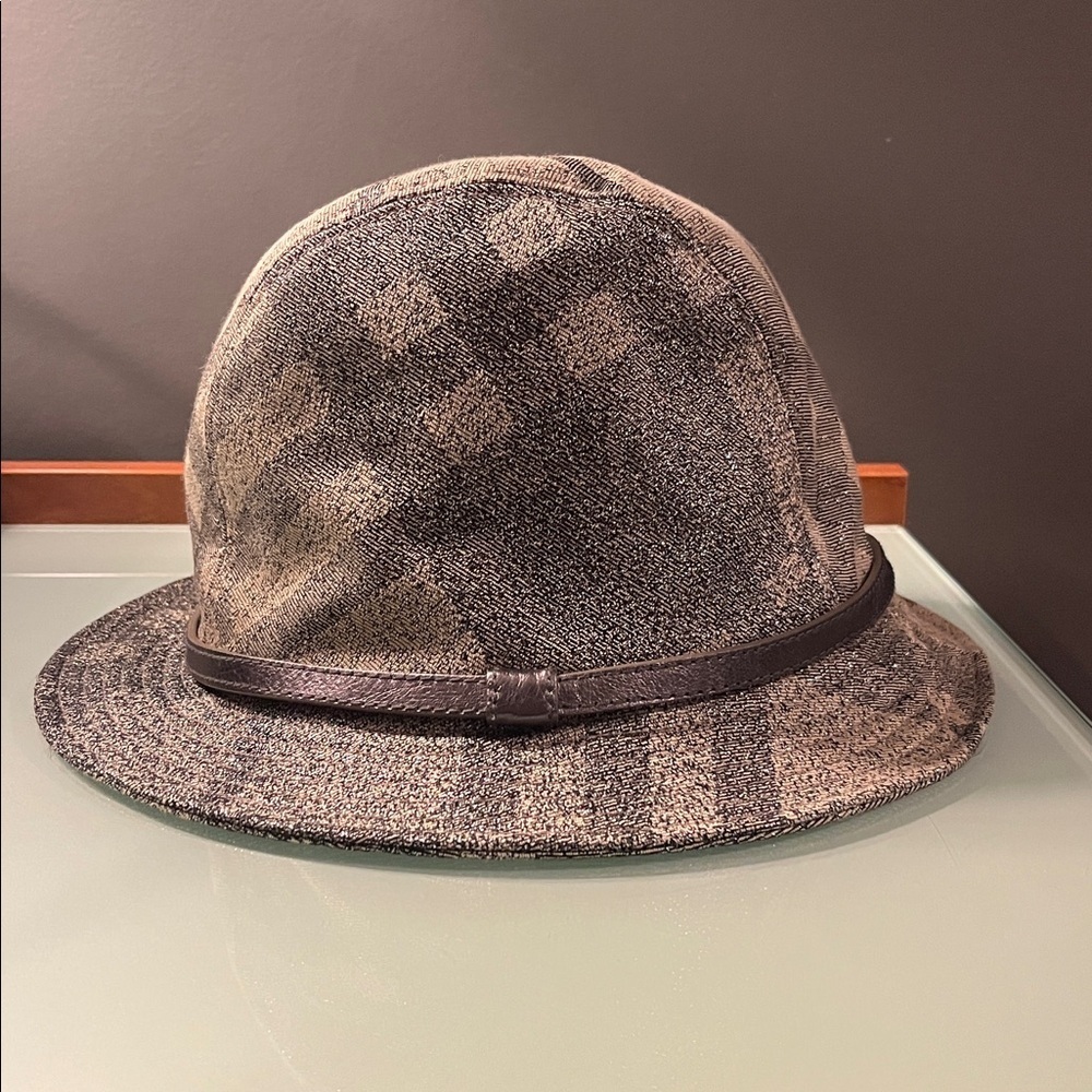 Burberry Metallic Check Hat - Picture 5 of 7